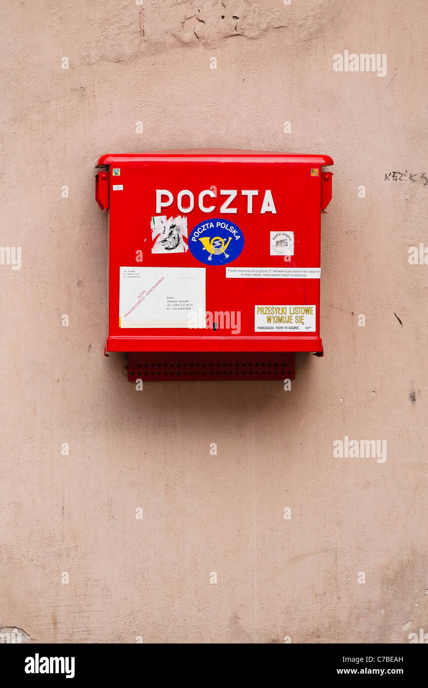 Polnische Postbox Stockfoto
