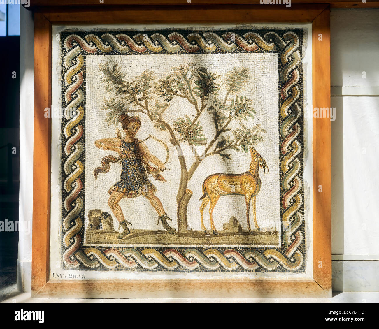 Tunis, Tunesien, Nordafrika, Bardo Museum, römische Mosaik, Diana die Jägerin, Stockfoto