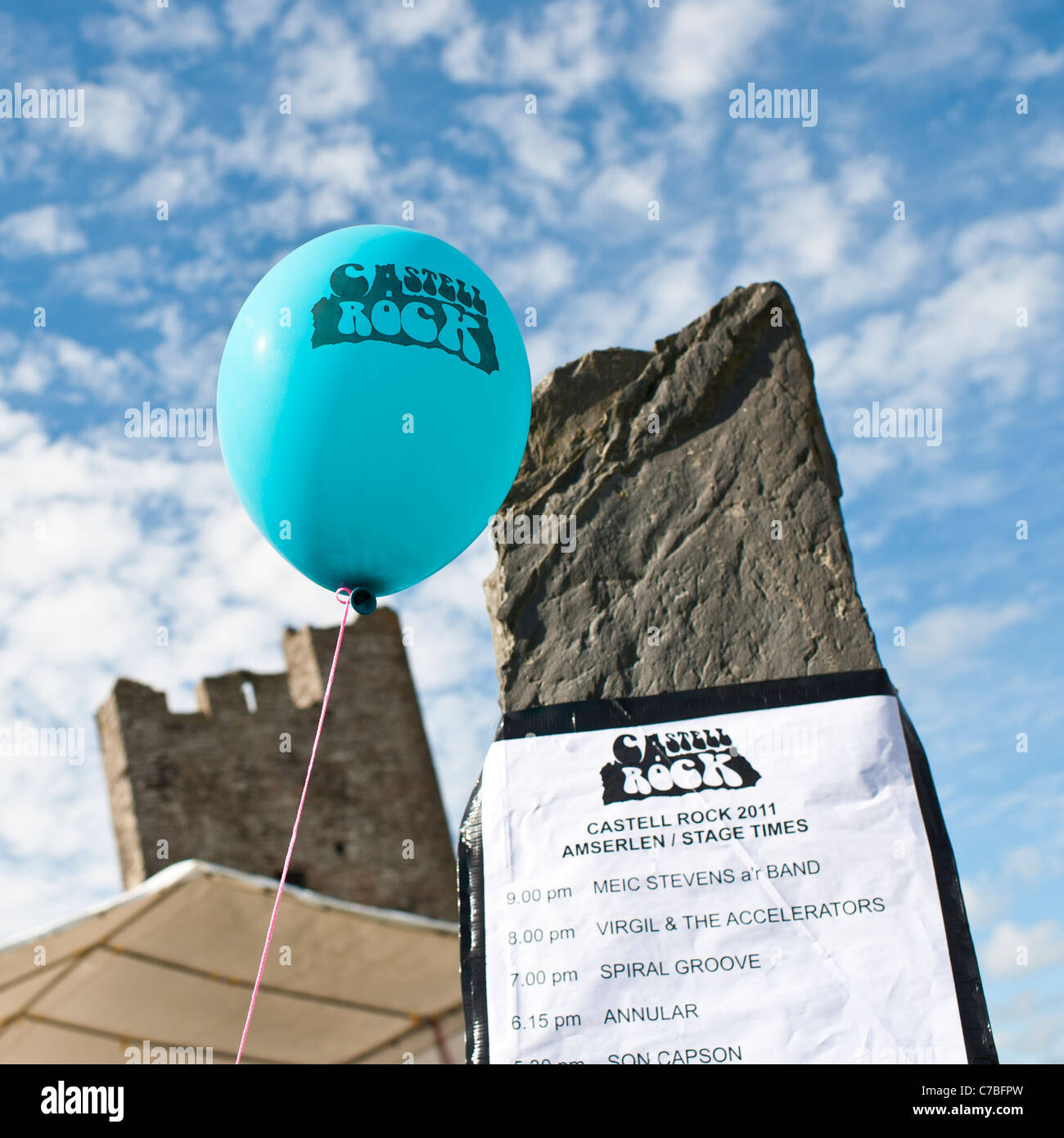 ROC y Castell / Castle Rock kostenlose Musikfestival Aberystwyth Wales UK Stockfoto