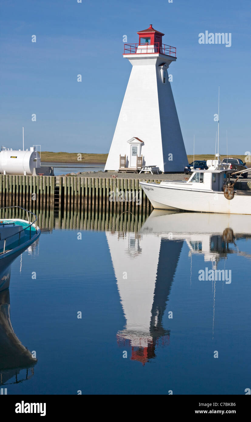 Der Leuchtturm von Mabou Harbour, Nova Scotia, Kanada Stockfoto