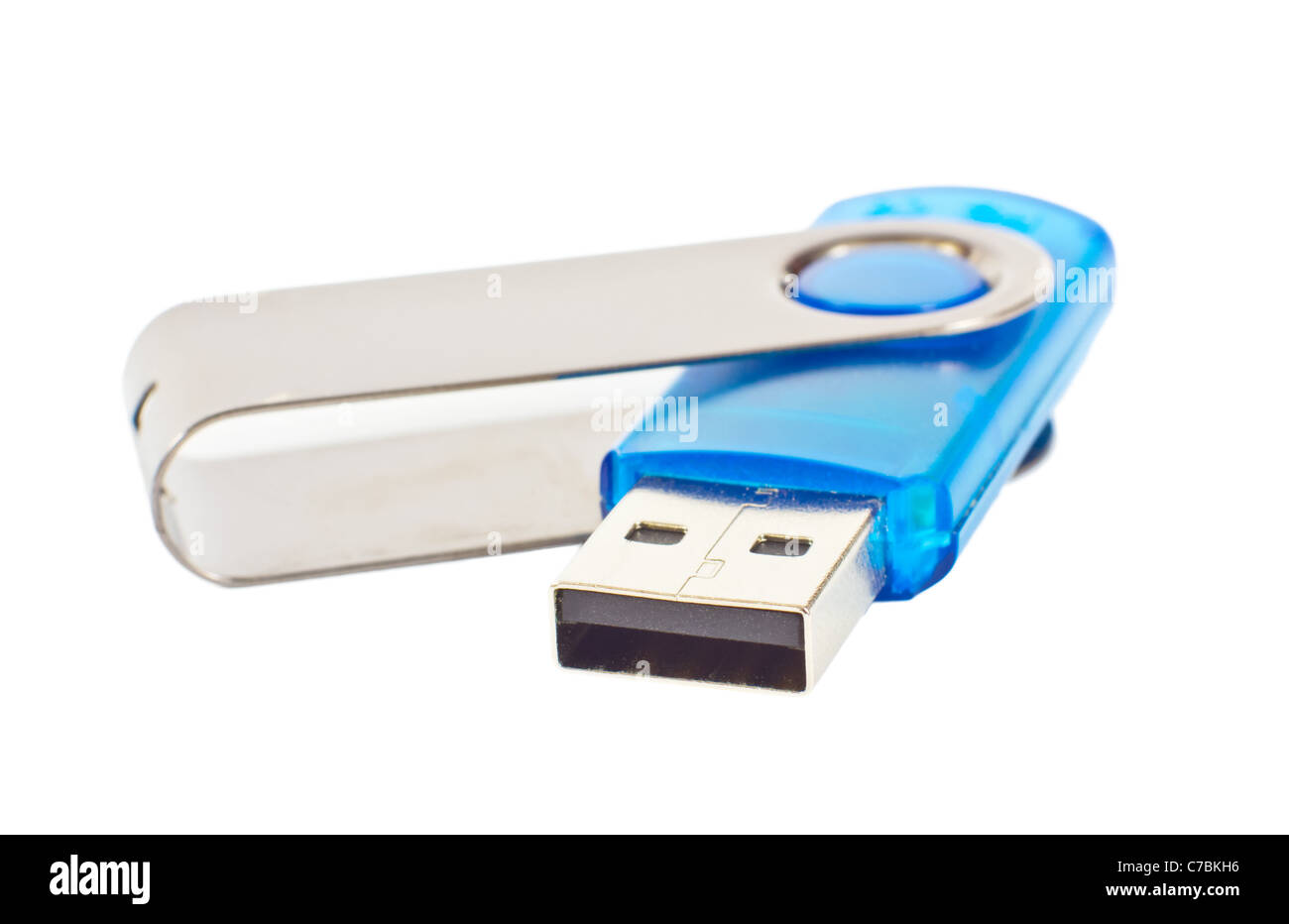 USB-Flash-Speicher. Isoliert auf weißem Hintergrund Stockfoto
