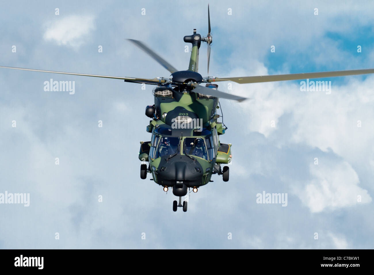 NH90 Hubschrauber der finnischen Armee. Stockfoto
