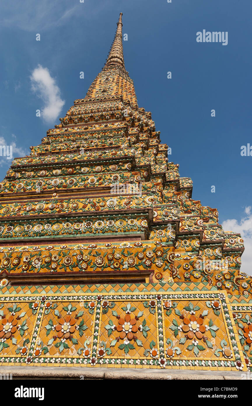 Thai Bangkok buddhistischen Tempel des liegenden Buddha Stockfoto