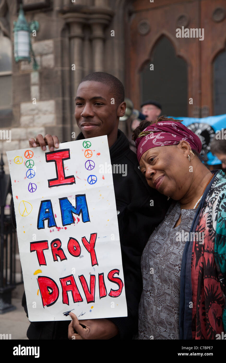 Todesstrafe Gegner Protest geplante Hinrichtung von Troy Davis Stockfoto