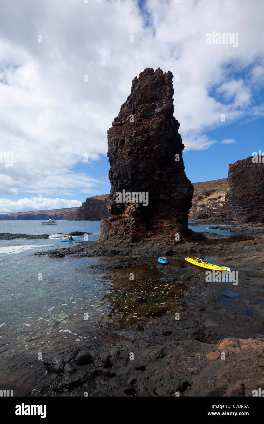 Nanahoa, Zinnen, fünf Nadeln, Lanai, Hawaii Stockfoto