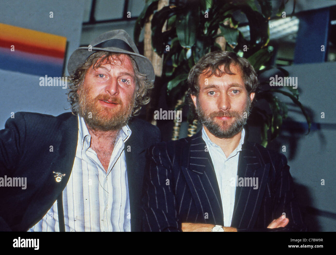 CHAS und DAVE Pub-Rock-Duo über 1980 mit Chas Hodges auf der linken Seite und Dave Peacock. Stockfoto