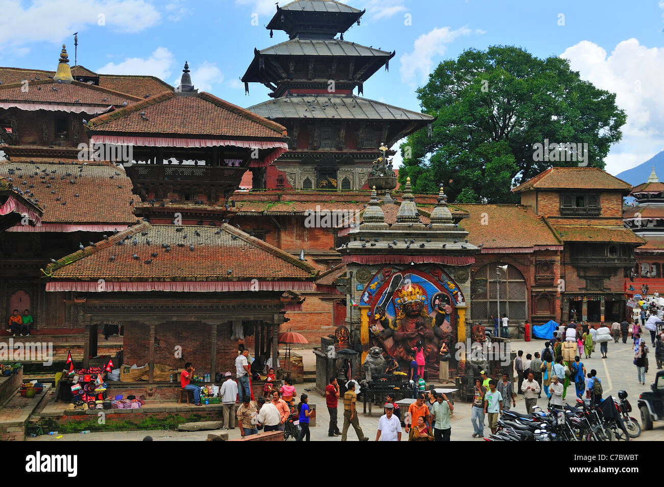 Die Ansicht von Hanuman Dhoka Durbar, Weltkulturerbe Stockfoto