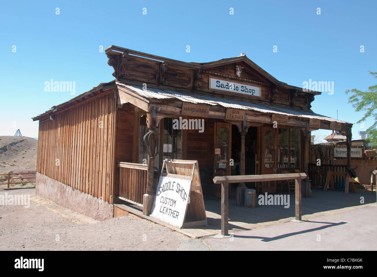 Calico Ghost verlassene Minenstadt, Yermo, San Bernardino County, Kalifornien, USA Stockfoto