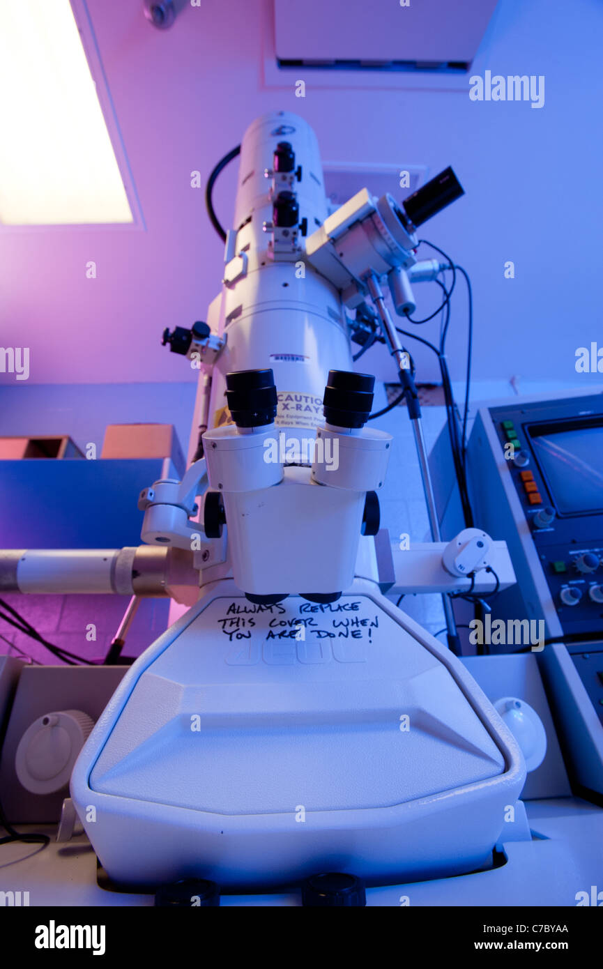 Elektronen-Mikroskop in einem Science-Lab an der University of Maryland Stockfoto