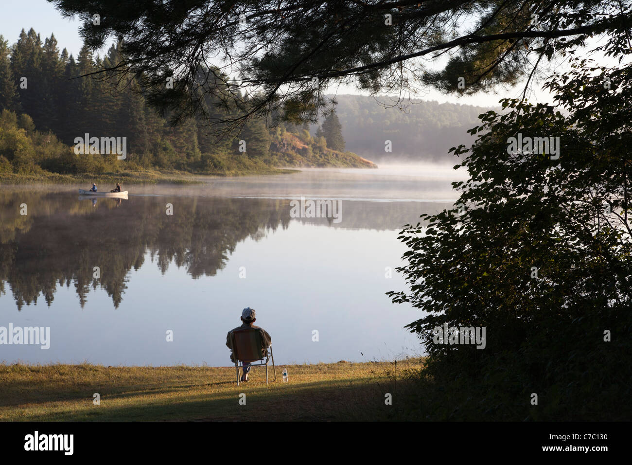 Kearney Lake am Morgen, Algonquin Provincial Park, Ontario, Kanada Stockfoto