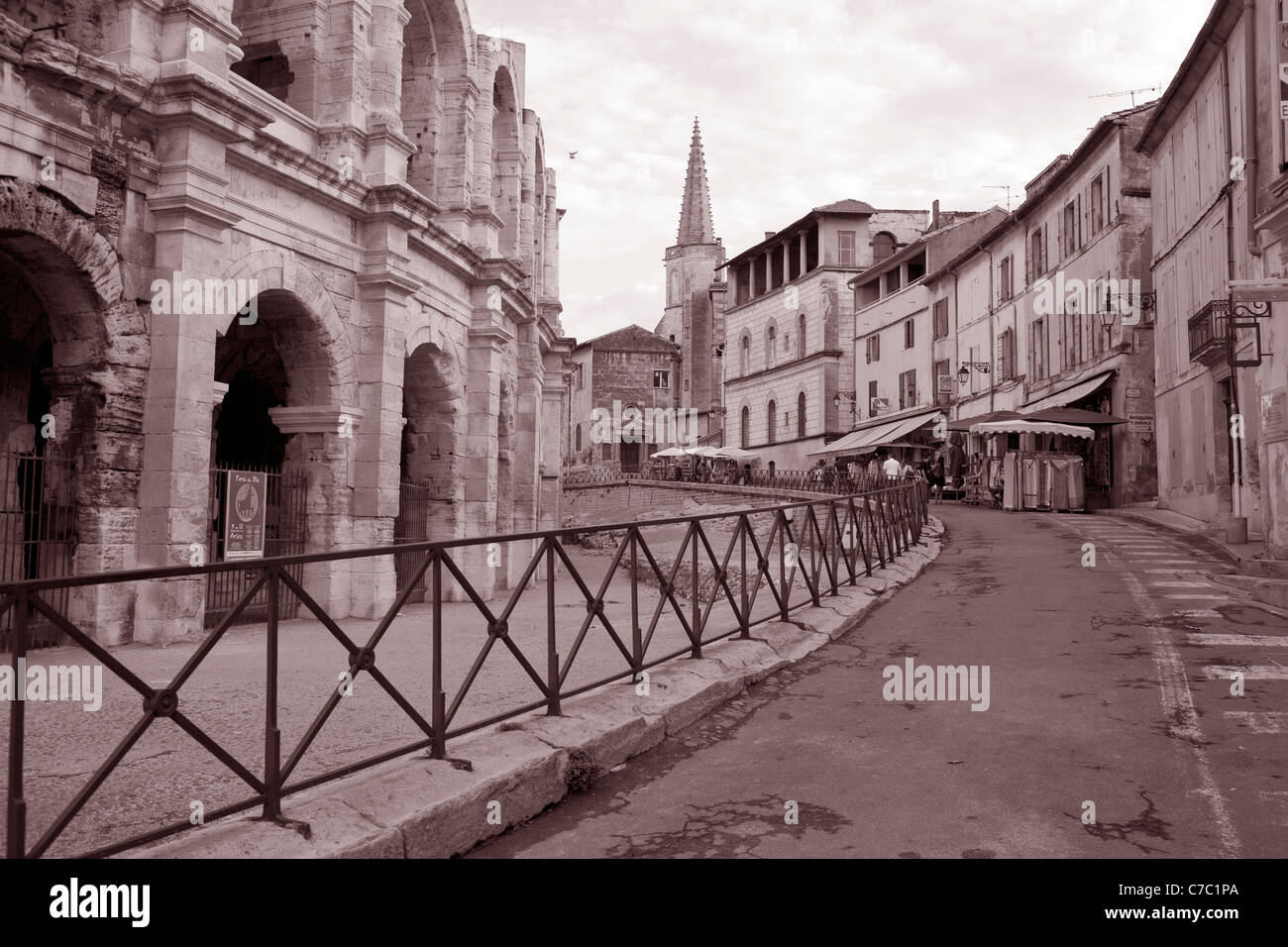 Les Aromaten römischen Amphitheater, Arles; Frankreich Stockfoto