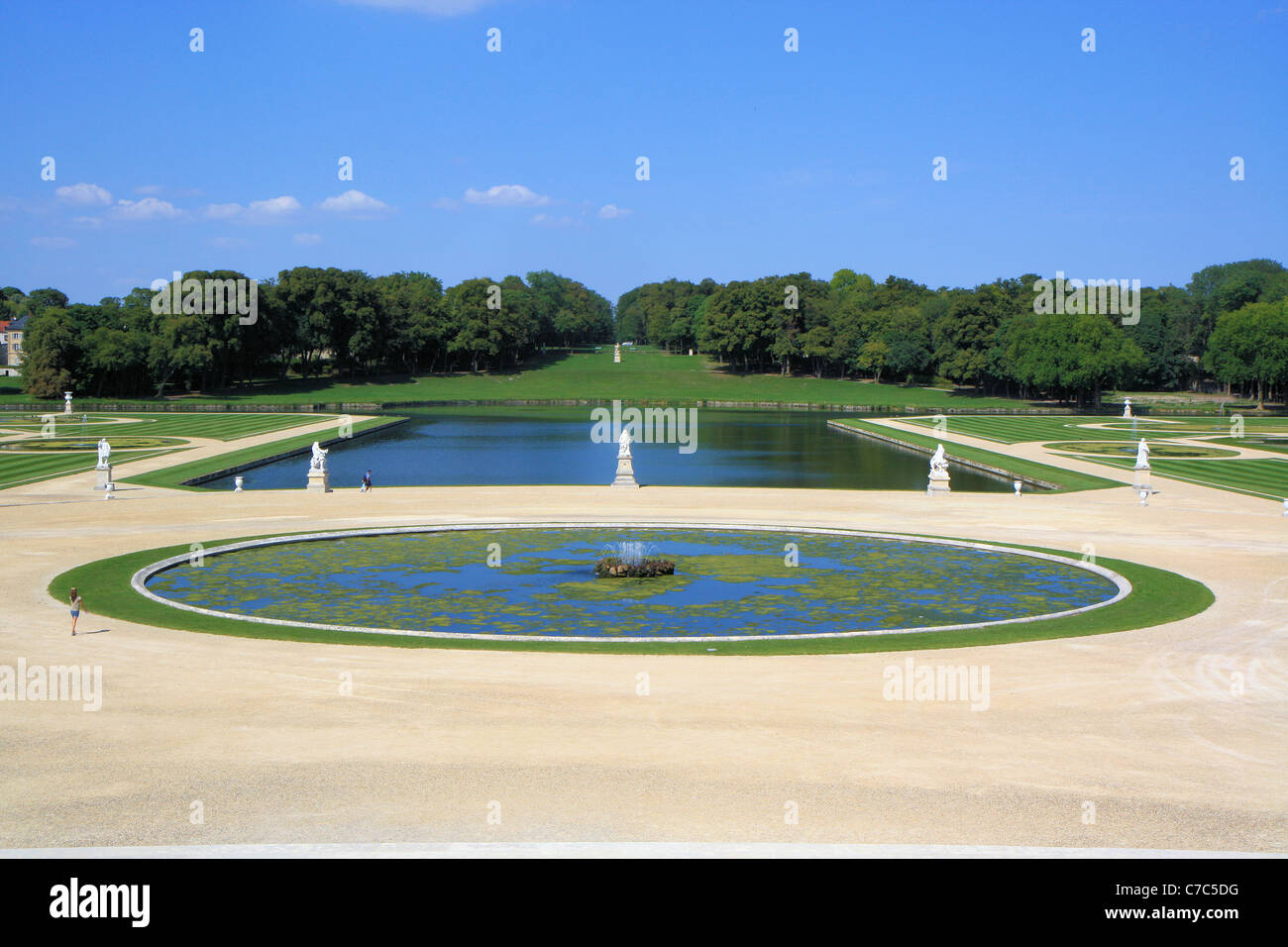 Château de Chantilly Garten, Frankreich Stockfoto