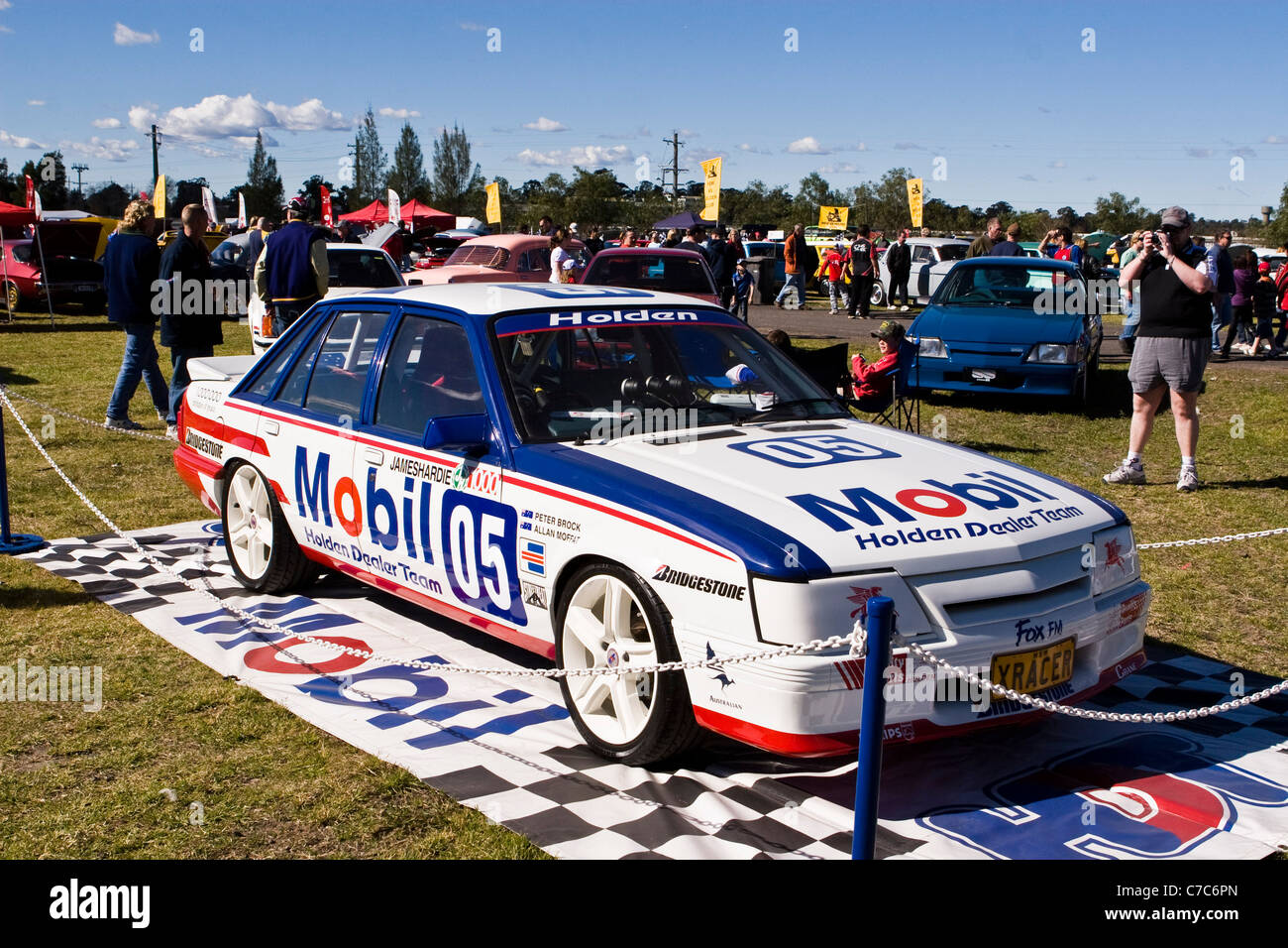 Replikat-Gruppe A Commodore. Peter Brock und Alan Moffat fuhr eine Gruppe A VK HSV Commodore in 1986 James Hardie 1000 Stockfoto