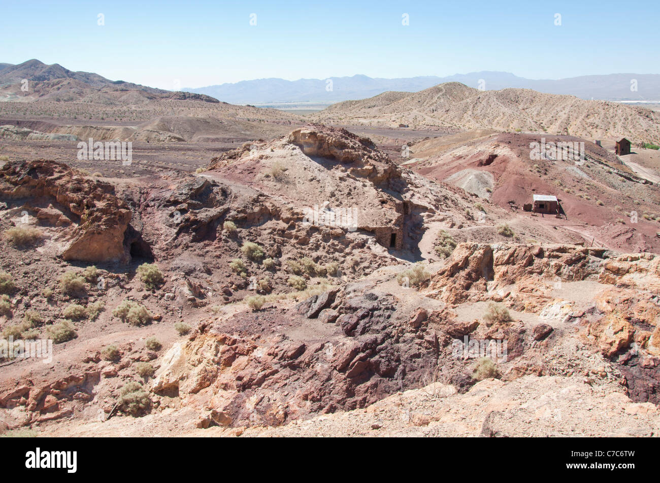 Calico Ghost verlassene Minenstadt, Yermo, San Bernardino County, Kalifornien, USA Stockfoto