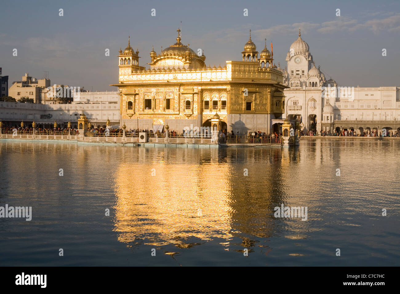 Die Sikh Golden Tempel in der Stadt von Amritsar, Indien in Punjab Zustand Stockfoto