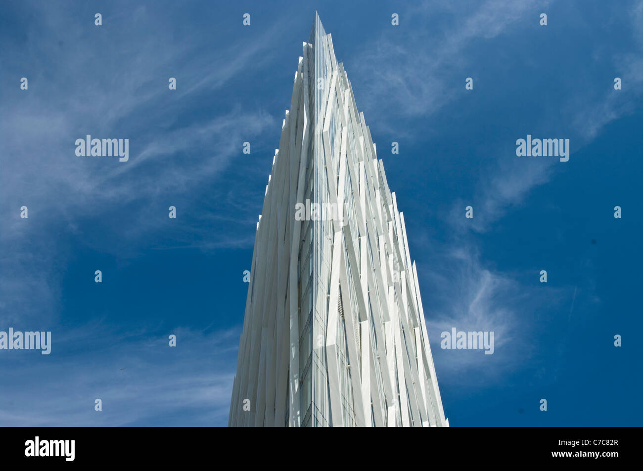 Spanien. Barcelona Stadt. Diagonal Zero Zero Turm (2011) von der Architektur Enric Massip entwickelt. Stockfoto