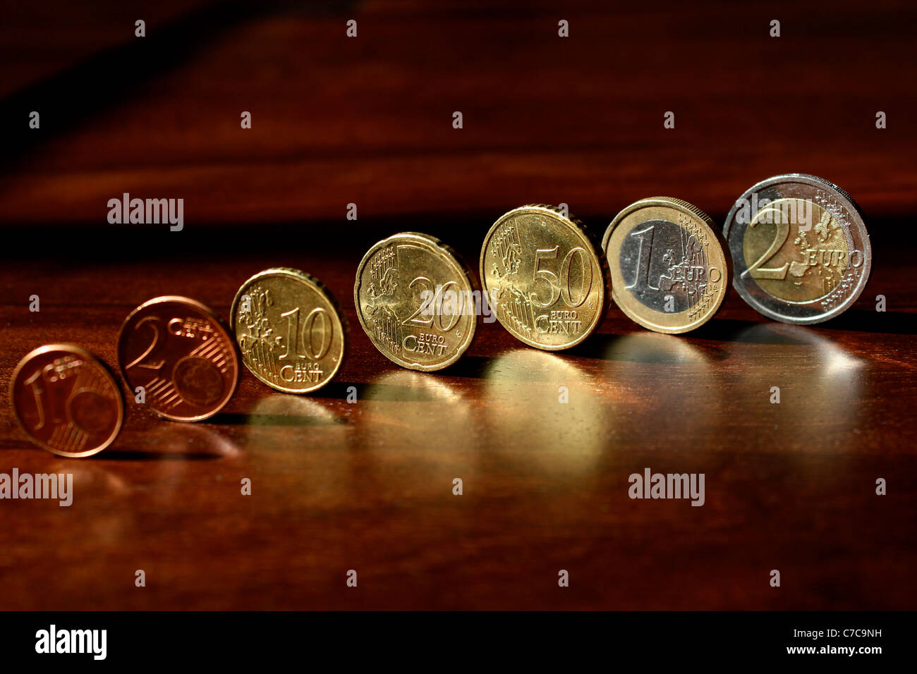 Euromuenzen | Euro-Münzen Stockfoto