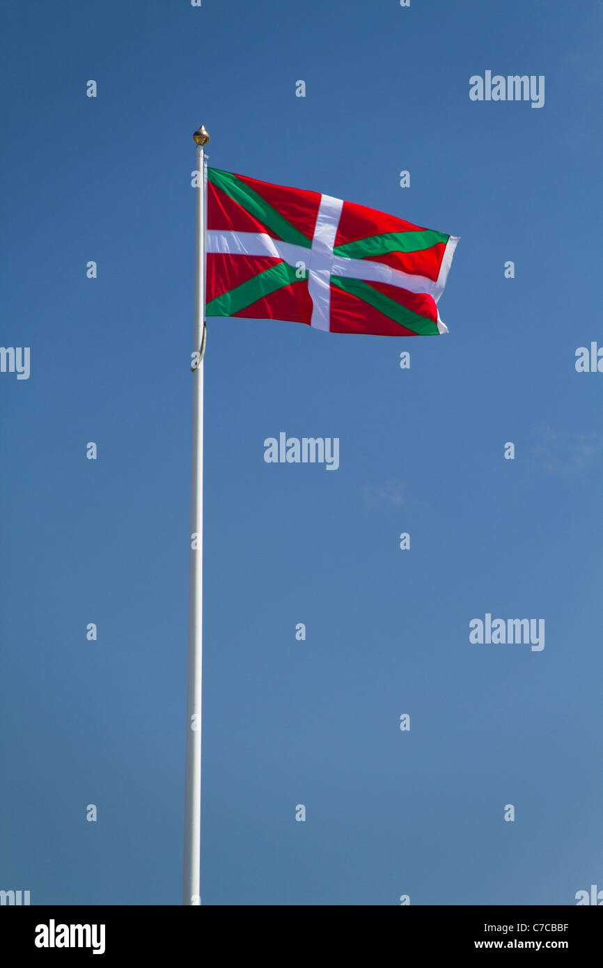 Die baskische Flagge. Stockfoto