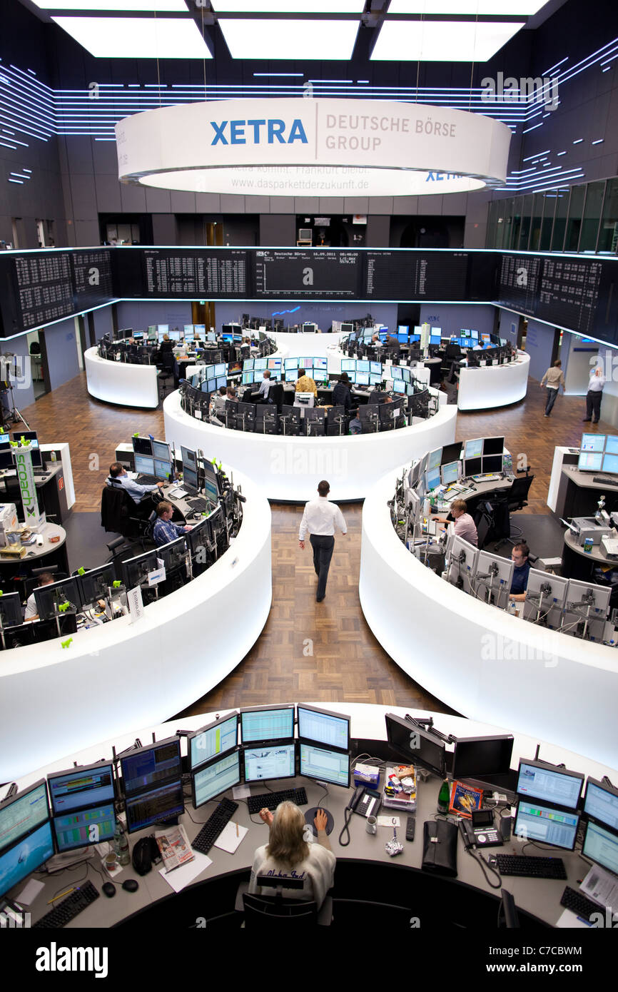 Die Frankfurter Börse, Deutschland. Foto: Jeff Gilbert Stockfoto