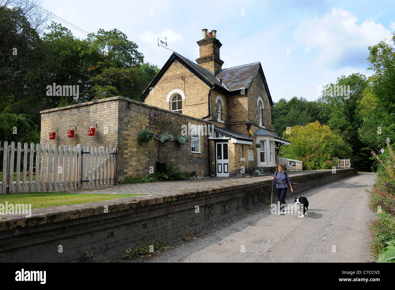 Alten Bahnhof umgewandelt in ein Haus am Linley in der Nähe von Bridgnorth, Shropshire Uk Stockfoto