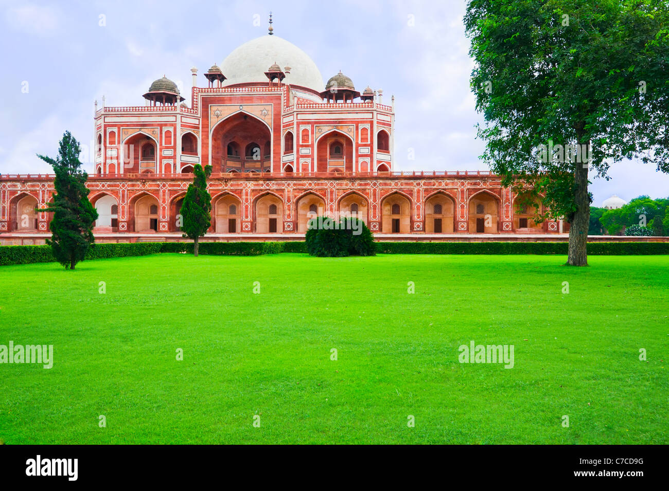 Humayun Mausoleum. Indien, Delhi, Uttar Pradesh. Mogul-Architektur von 1565-72 A.D.India, Delhi, Uttar Pradesh. Stockfoto