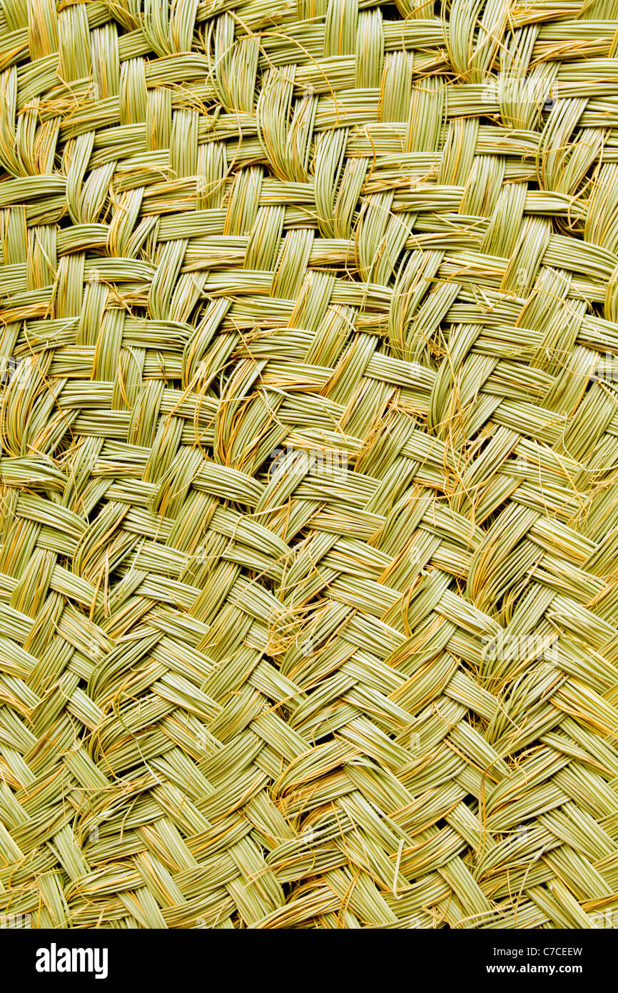 Esparto Kunsthandwerk Textur Detail von Mallorca Balearen in Spanien Stockfoto