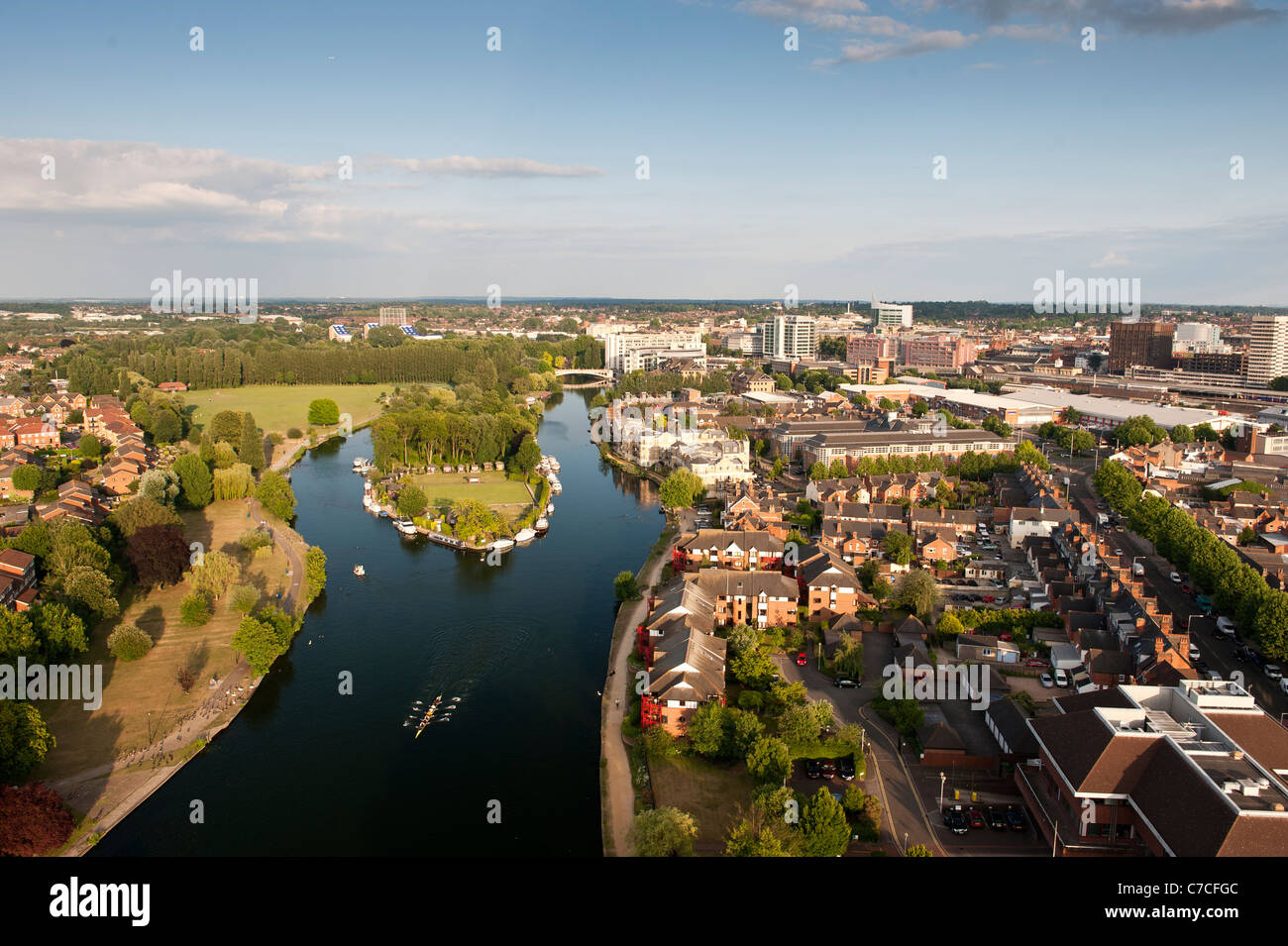 Luftaufnahme, Reading, Berkshire, Großbritannien Stockfoto