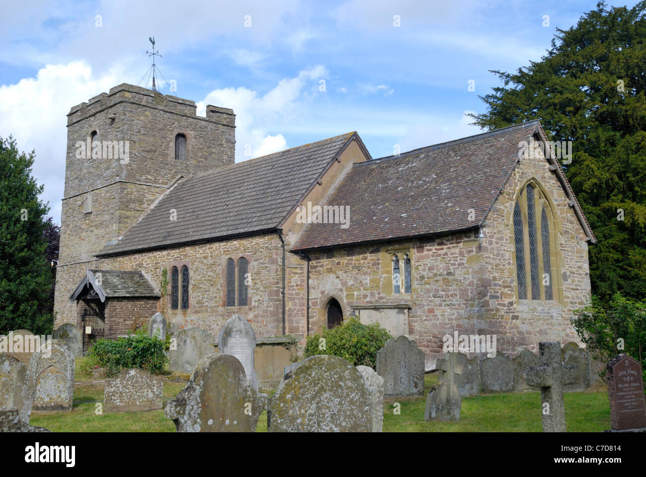 St John the Baptist Church in Stokesay Castle, Shropshire, England Stockfoto