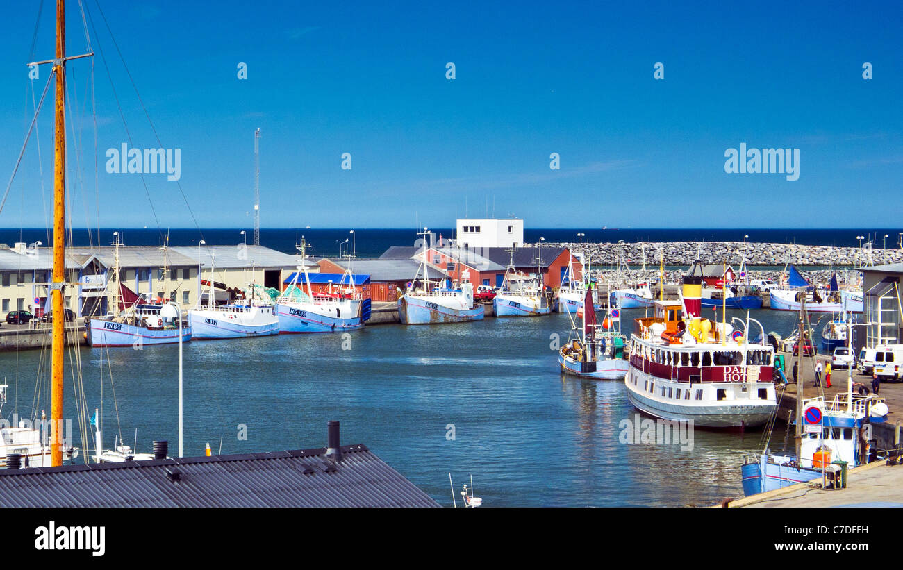 Fischerhafen in Hirtshals, Dänemark Stockfoto