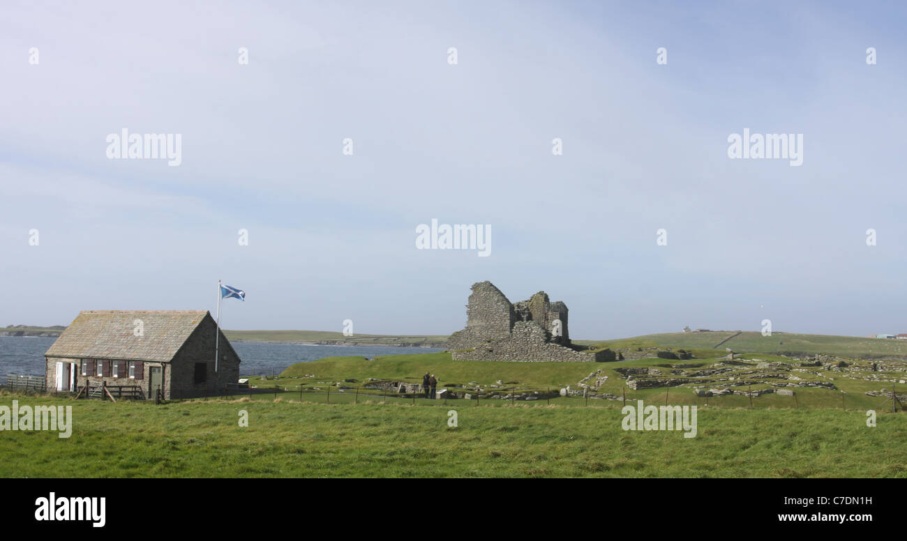 Jarlshof historische Stätte Shetland-Inseln Schottland September 2011 Stockfoto