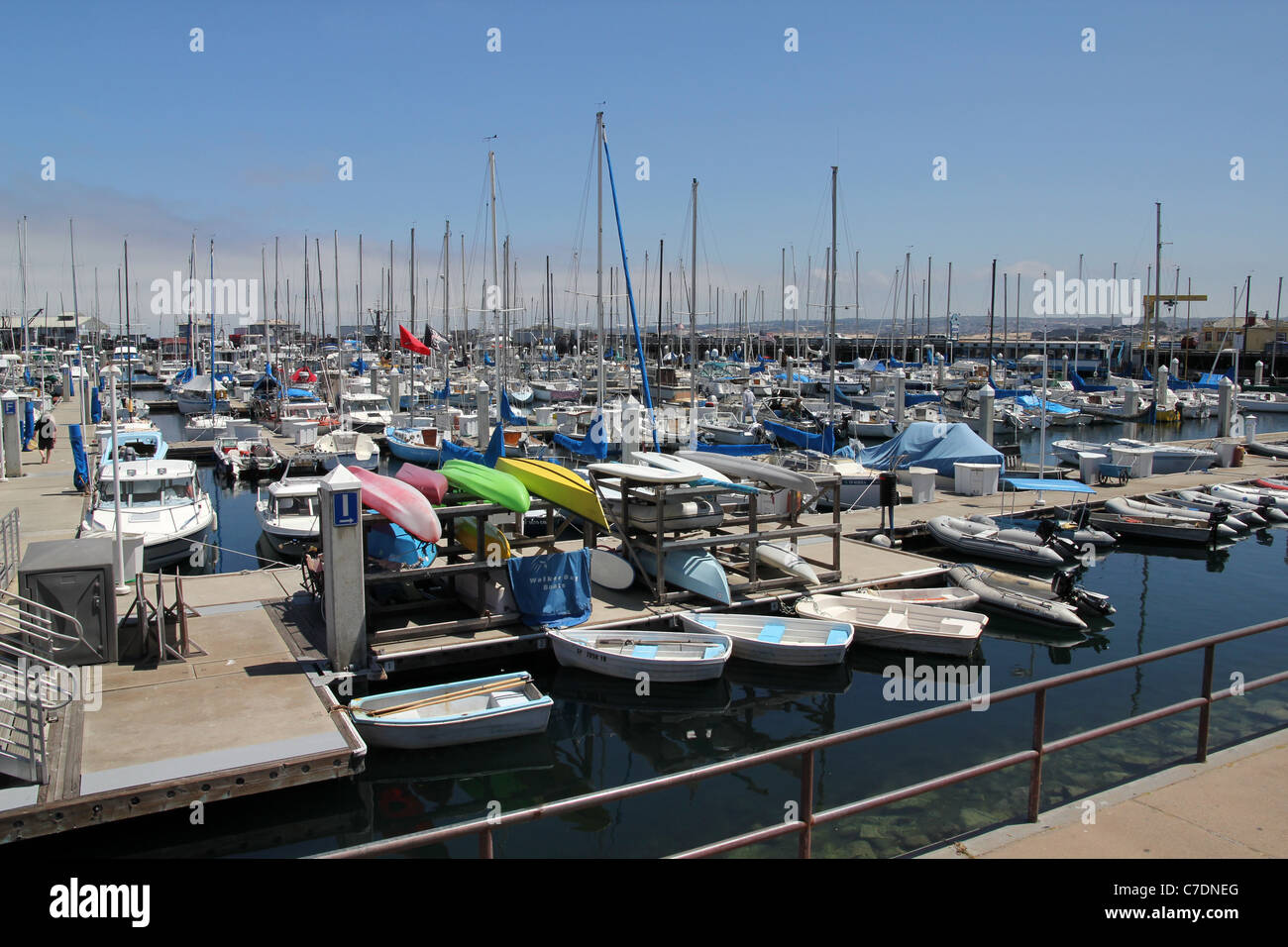 Bunte Marina in Monterey, California Stockfoto