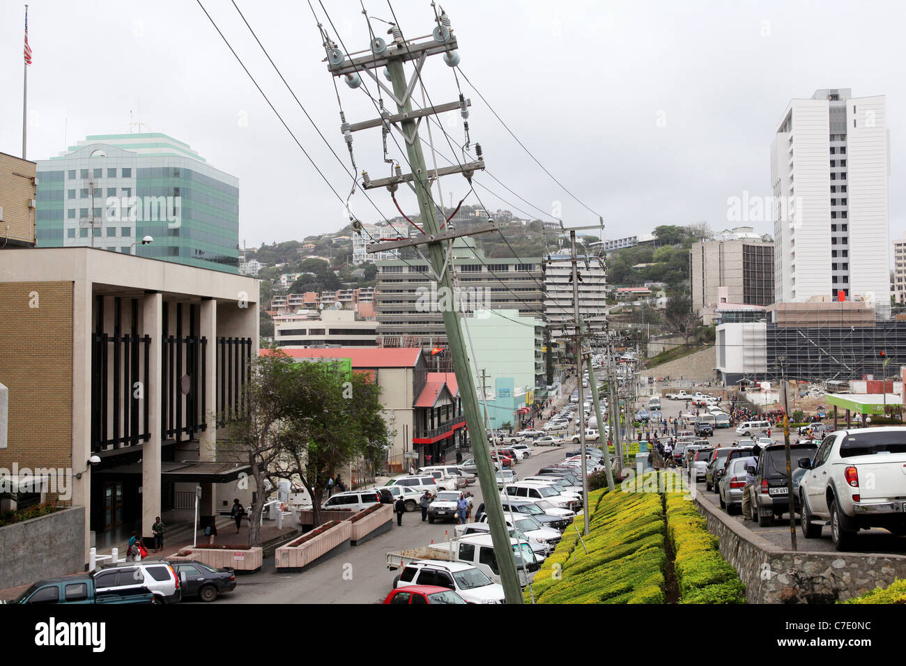 Downton, Stadt von Port Moresby, Papua-Neu-Guinea Stockfoto