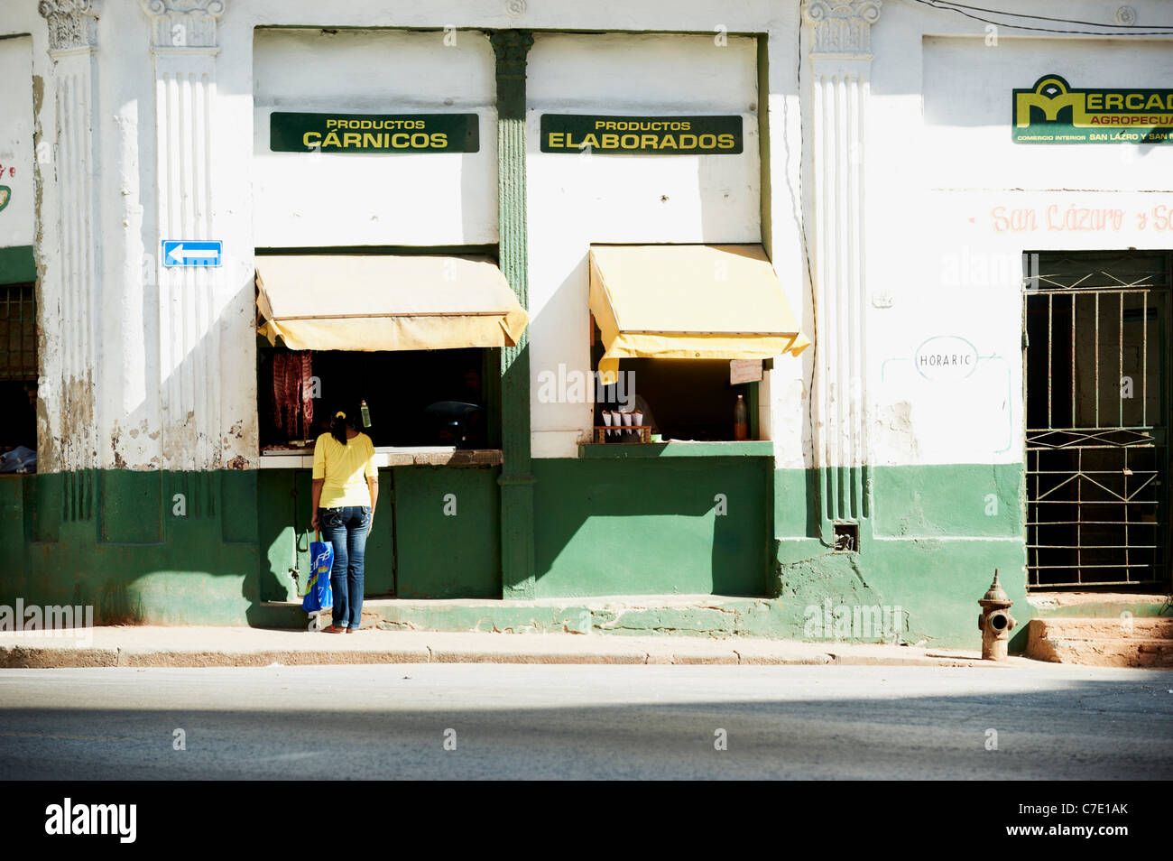 Schaufenster Havana street scene Kuba Stockfoto