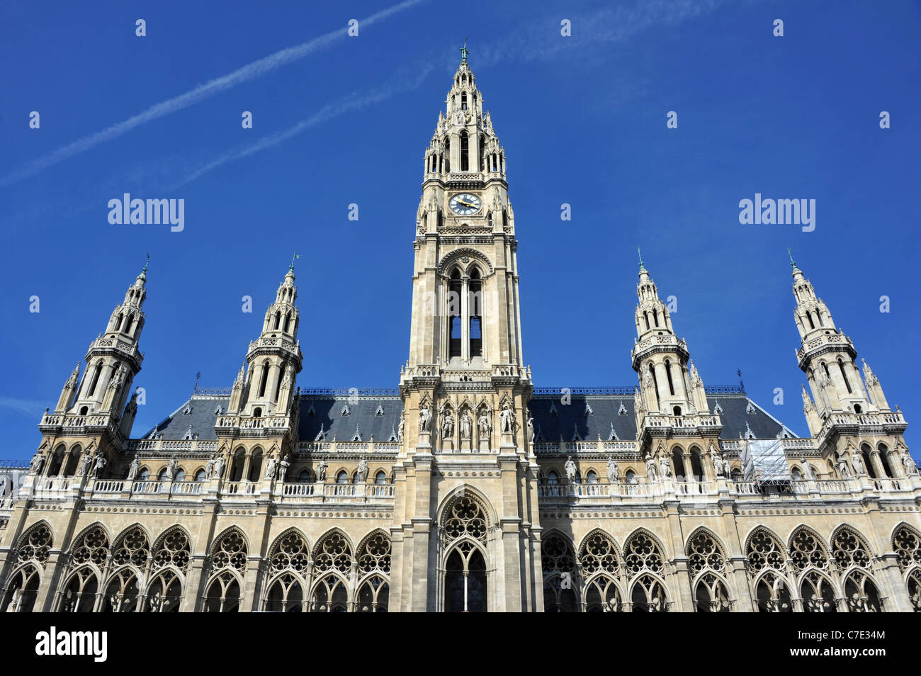 Die City Hall oder Rathaus Wien, Österreich Stockfoto