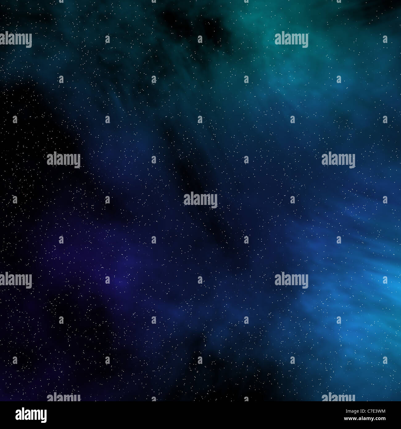 Eine sehr realistisch aussehende Starfield Illustration - viele Details. Stockfoto