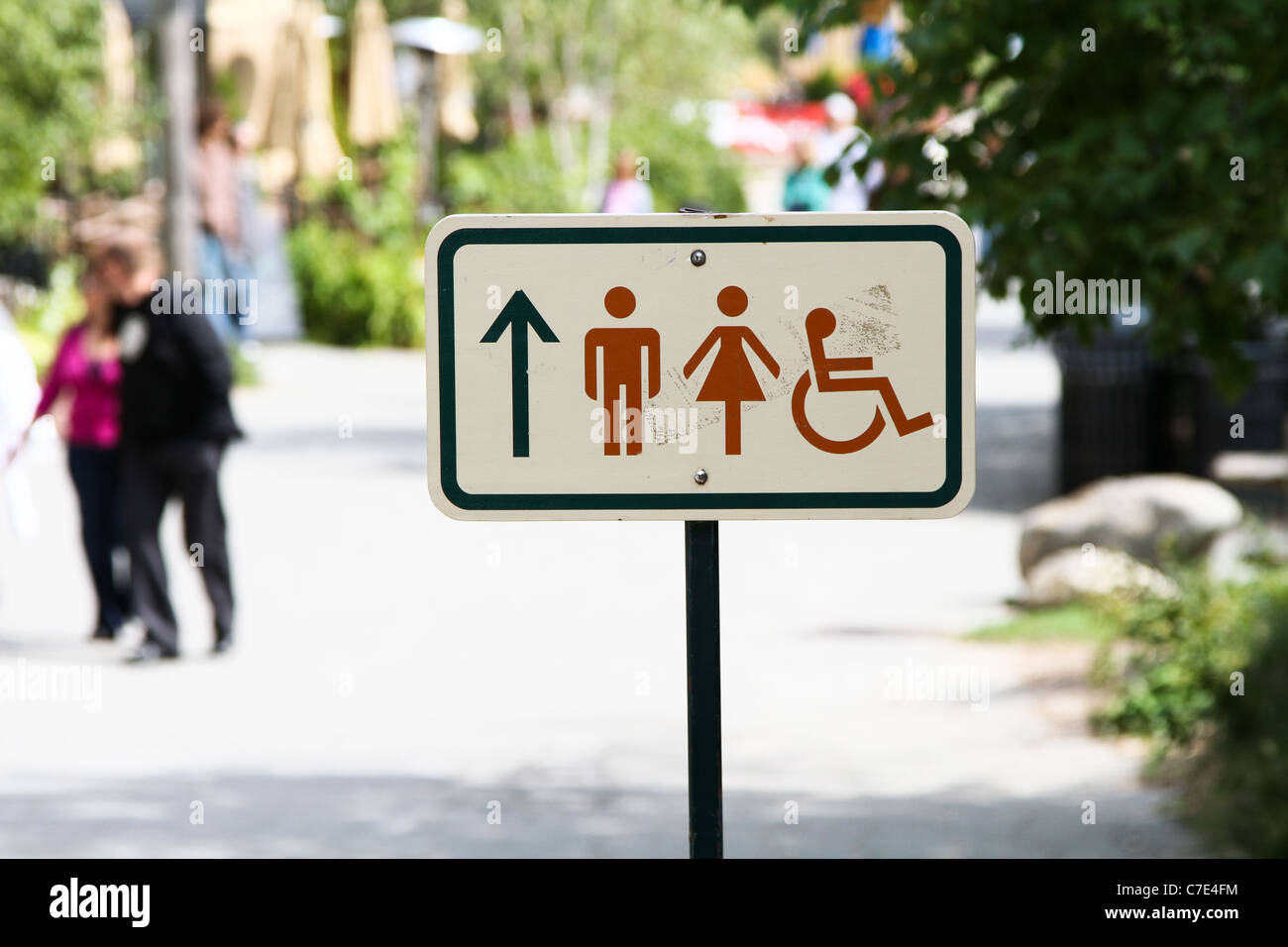 Bad Badezimmer Toilette WC Wegweiser Stockfoto