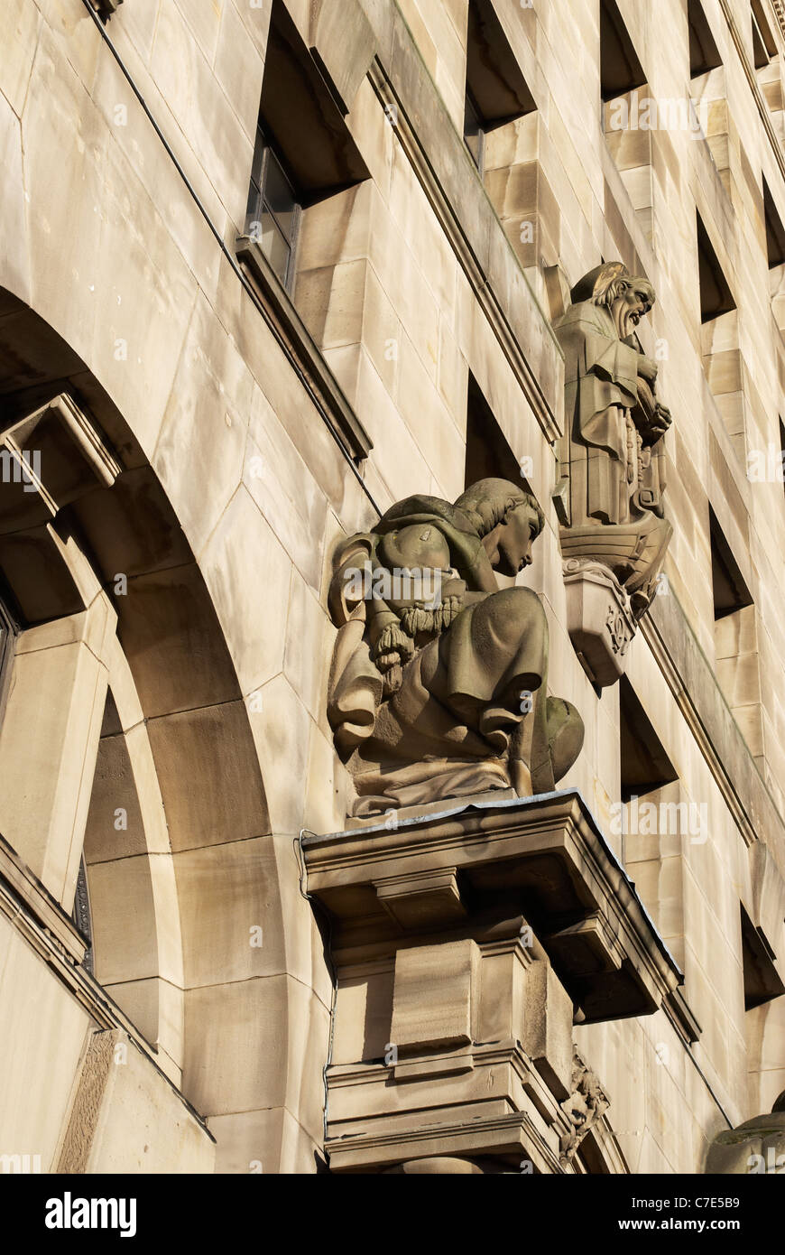 Art-Deco-Detail auf ein Gebäude, Glasgow Stockfoto