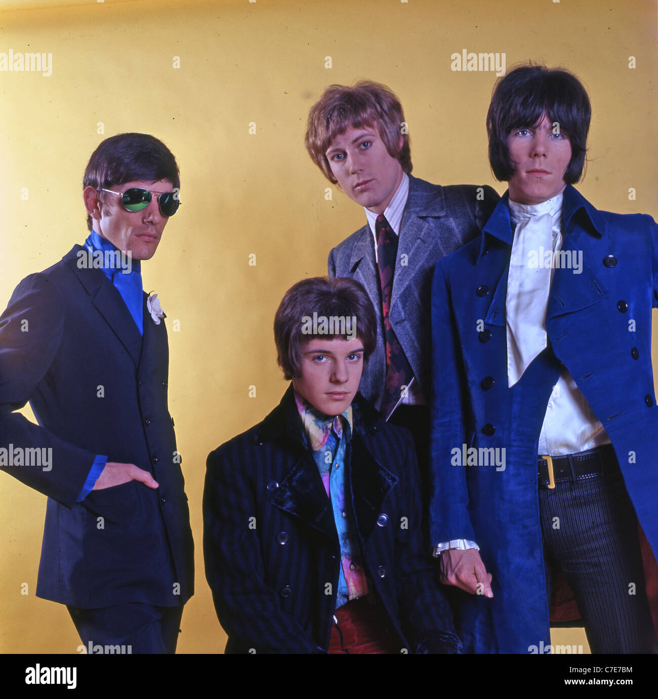 DIE Herde UK pop Gruppe über 1967 v.l.n.r.: Henry Spinetti, Peter Frampton, Gary Taylor, Andy Bown (nicht braun) Stockfoto
