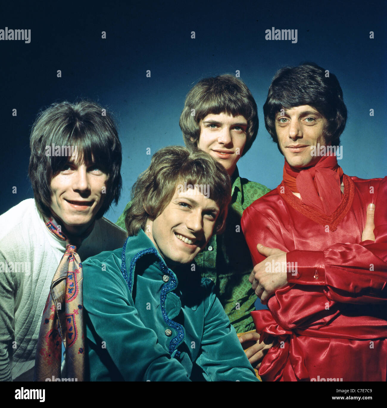 DIE Herde UK-pop-Gruppe im Jahr 1967 von links: Andy Bown, Gary Taylor, Peter Frampton, Henry Spinetti Stockfoto