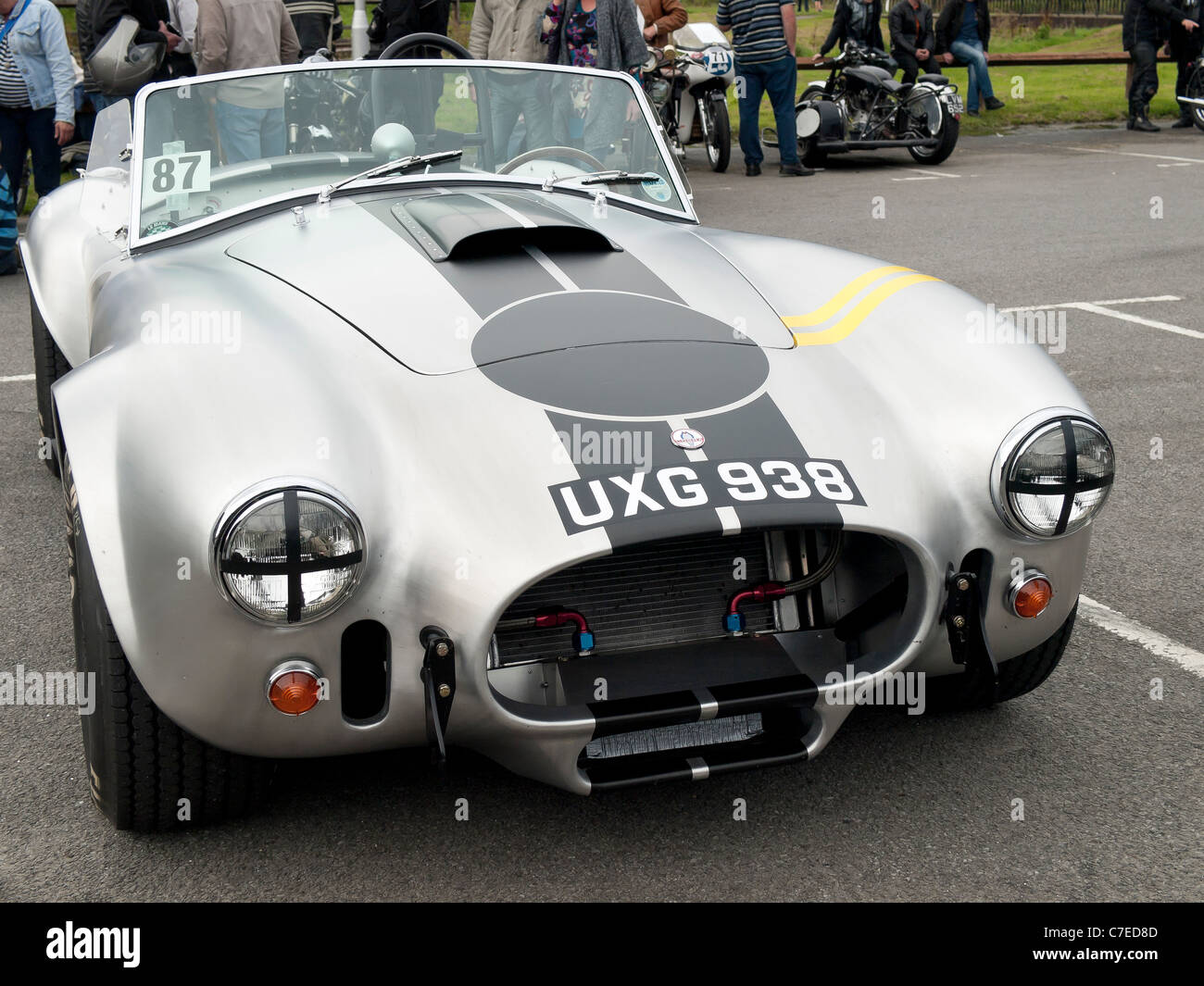 Eine 1966 AC Cobra Anglo amerikanischen Sportwagen bei einem historischen Motor Versammlung im September 2011 im Saltburn Cleveland UK Stockfoto