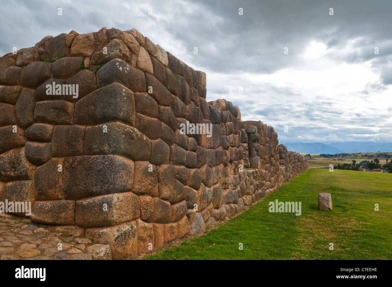 Inka-Ruinen im Heiligen Tal, Chinchero Peru Stockfoto