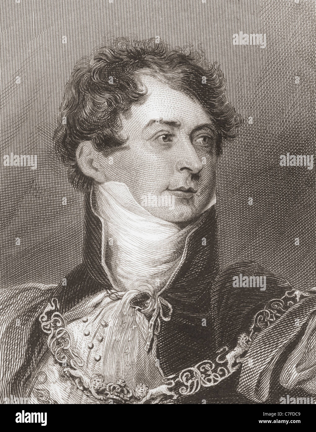 George IV, George Augustus Frederick, 1762 – 1830.  König des Vereinigten Königreichs von Großbritannien und Irland. Stockfoto