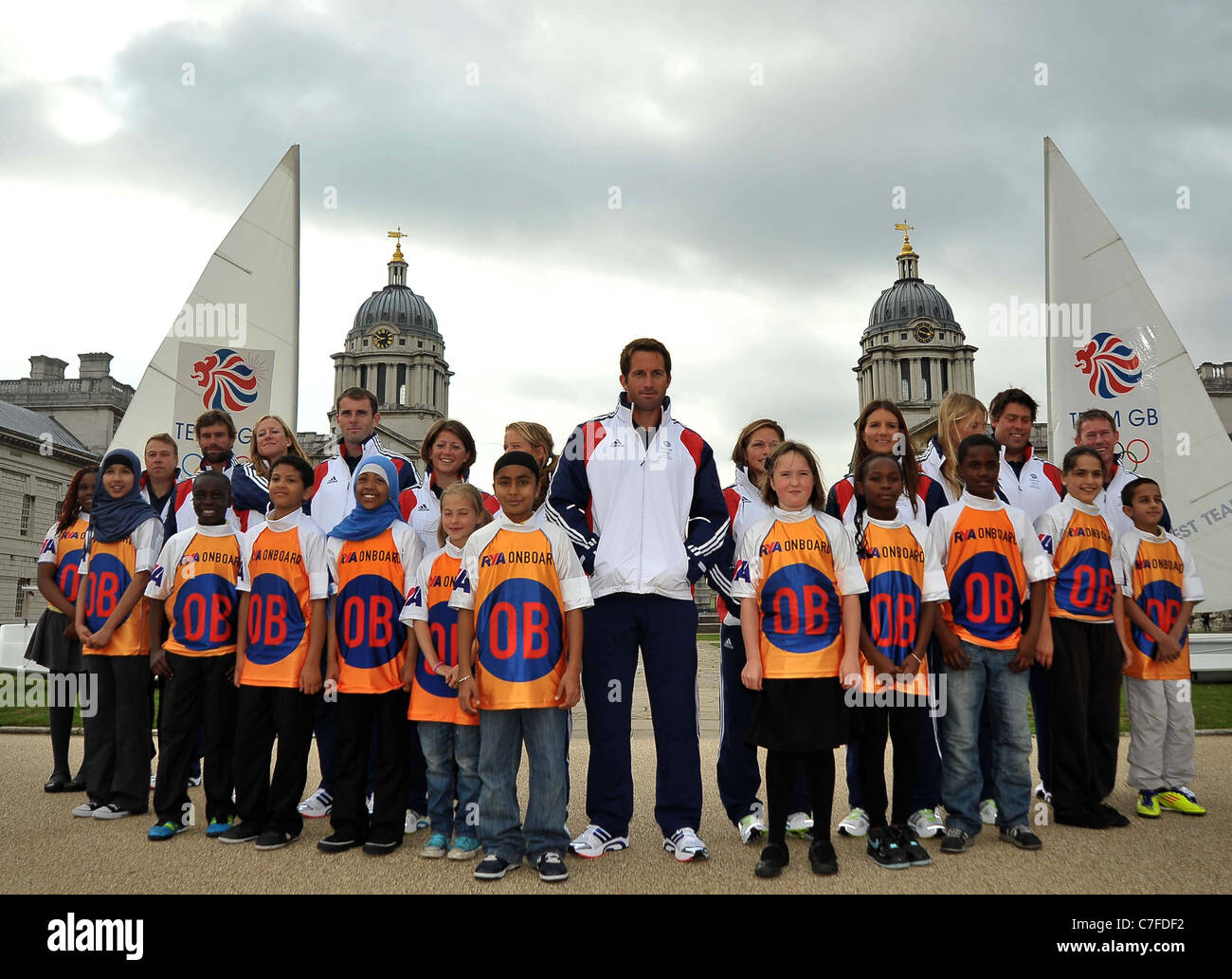 TeamGB kündigt die ersten Athleten für die Olympischen Spiele in London 2012 ausgewählt werden. Alten Naval College. Greenwich. London Stockfoto