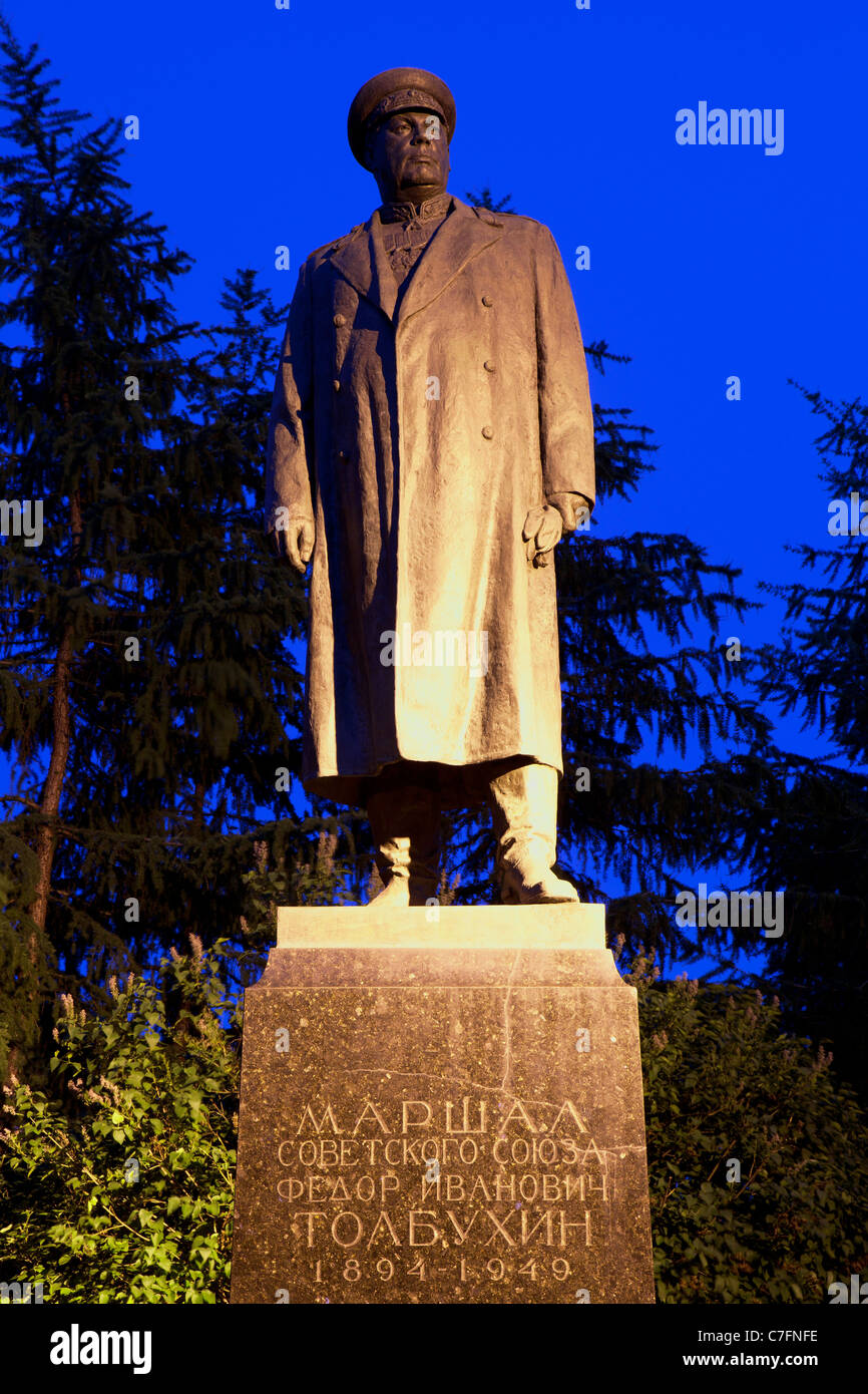Denkmal für den Marschall der Sowjetunion Fjodor Tolbukhin in Moskau, Russland Stockfoto