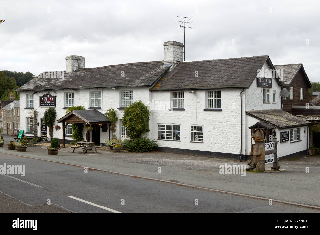 Die neue Inn, Newbridge-on-Wye, Powys Wales UK. Stockfoto