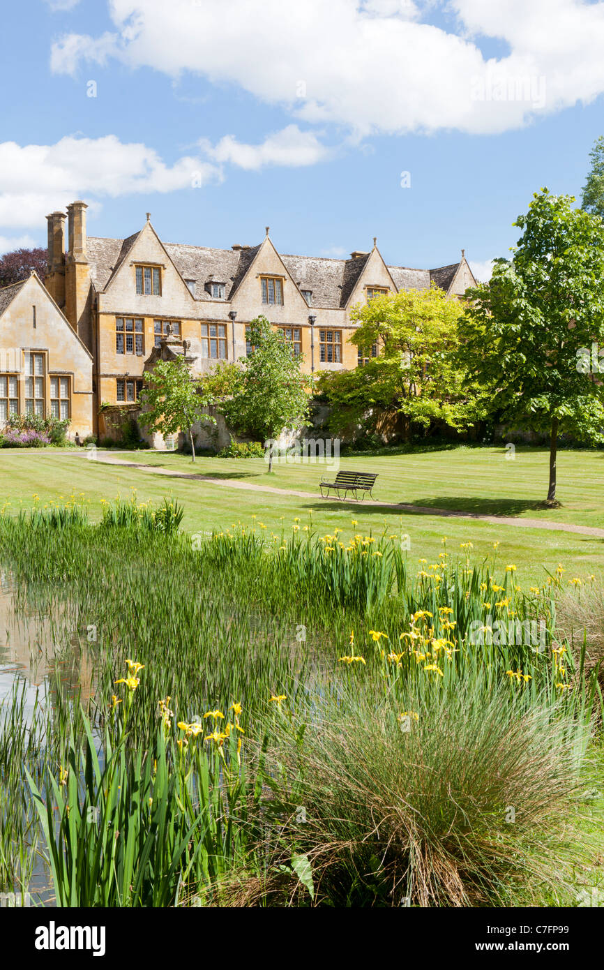 Stanway House in der Cotswold-Dorf Stanway, Gloucestershire UK Stockfoto
