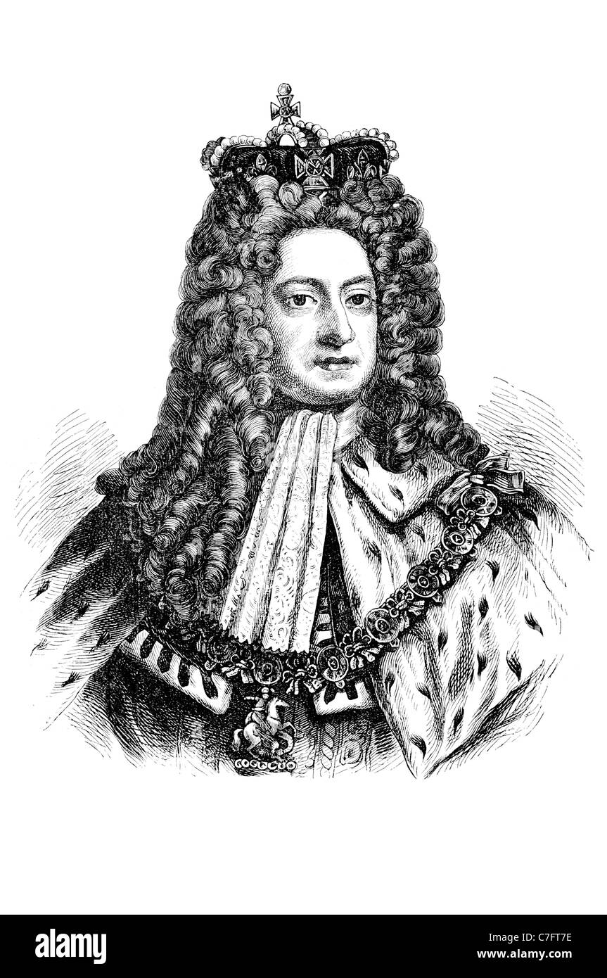 George ich König Großbritannien Irland Herzogtum Kurfürstentum Braunschweig Lüneburg britischen königlichen royal königliche fürstlichen Imperial Thron Stockfoto