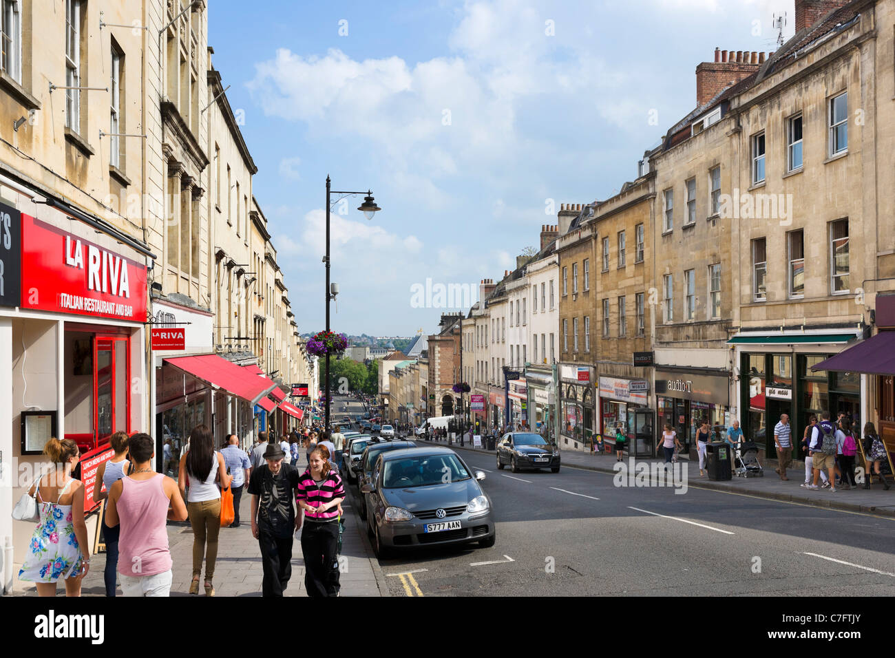 Park Street mit Blick auf die Stadt Centre, Bristol, Avon, Großbritannien Stockfoto