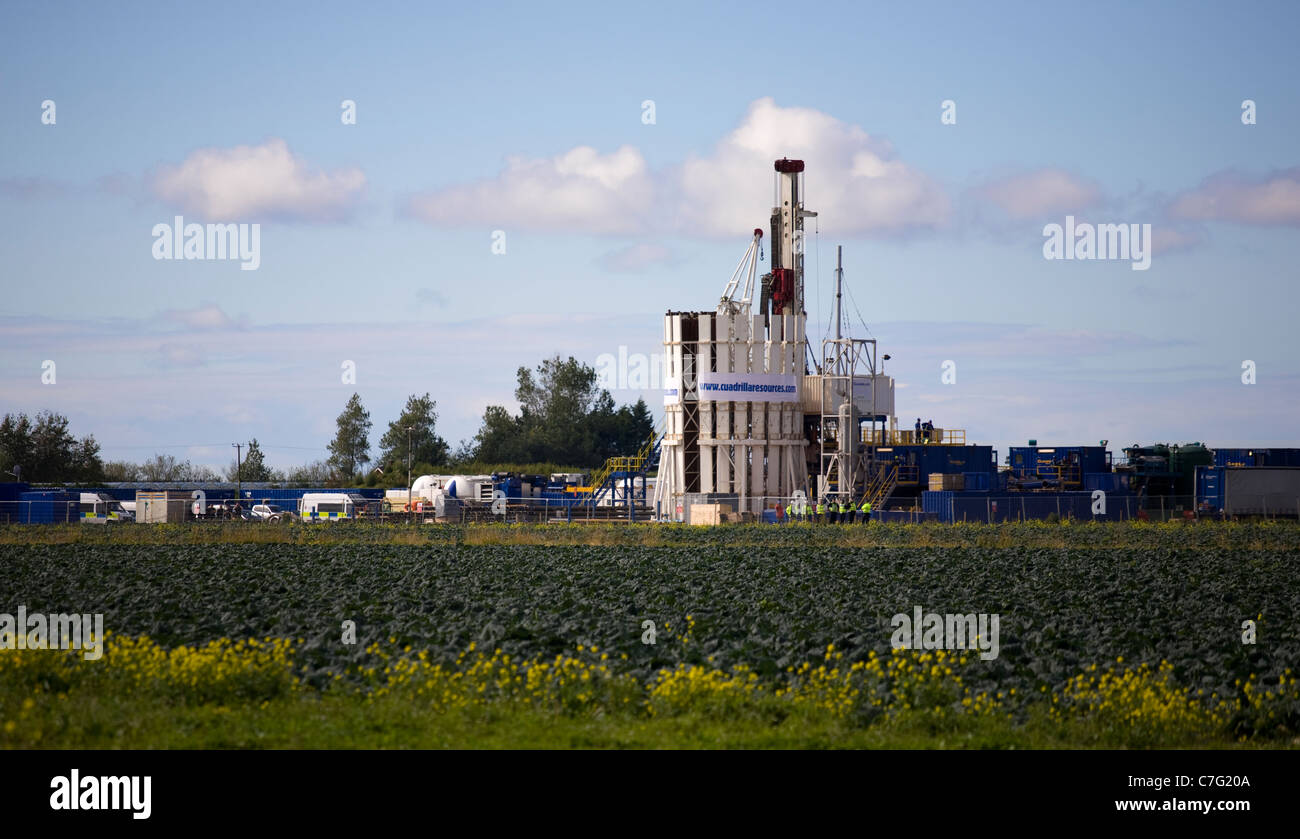 Cuadrilla Resources   Drilling Equipment Shale Gas Drill Site, Becconsall, Southport, Lancashire, UK Stockfoto