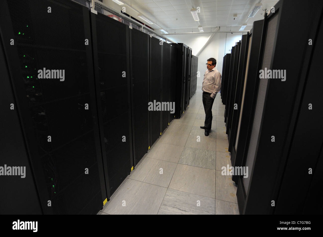 Der IBM P6 Supercomputer an der Met Office in Exeter Stockfoto